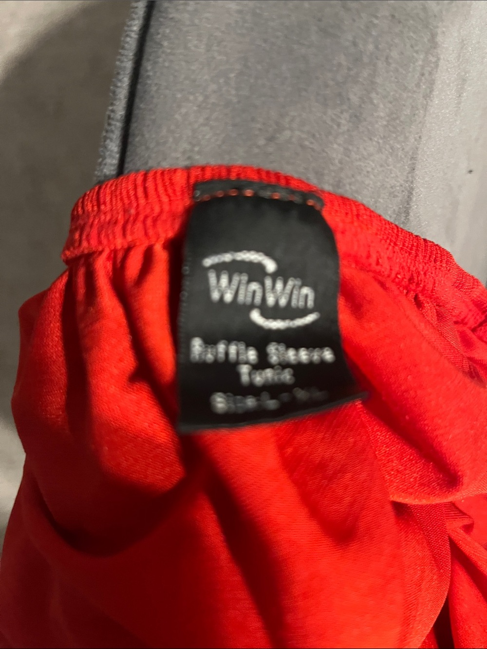 WinWin Bright Red Off-Shoulder Top - Picture 2 of 2